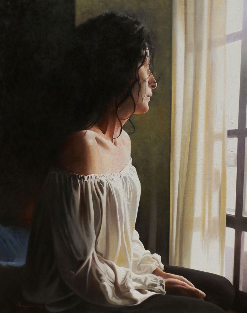 "Nostalgia". José Higuera. 81 x 100 cm. Óleo sobre lienzo