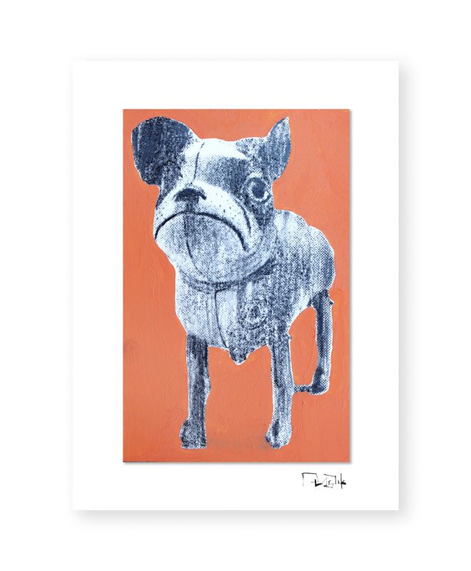 "Perro de juguete". Plastik. 15x20 cm. Técnica mixta sobre papel