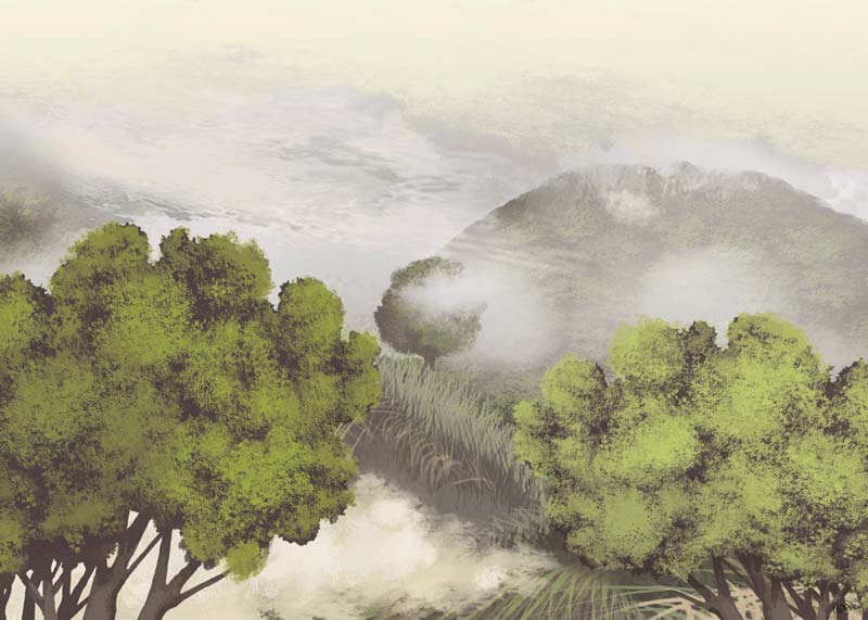 "Paisaje – Bruma". Augusto Barco.